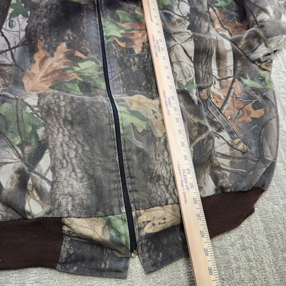 Vintage Realtree Camo Jacket Men 2XL Hardwoods‎ Hunting Full Zip Quilt Lined